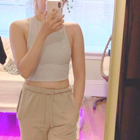 Joah Brown Longline Tank Grey Flexrib X/S 0-2 - Picture 5 of 6